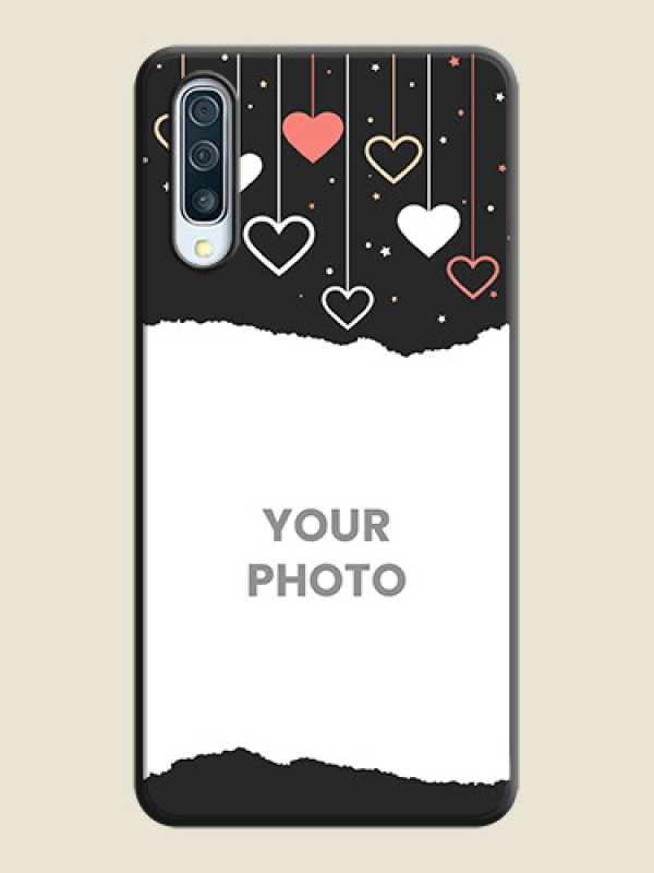 Custom Love Hangings with Splash Wave Picture on Space Black Custom Soft Matte Phone Back Cover - Galaxy A50 - alternate view