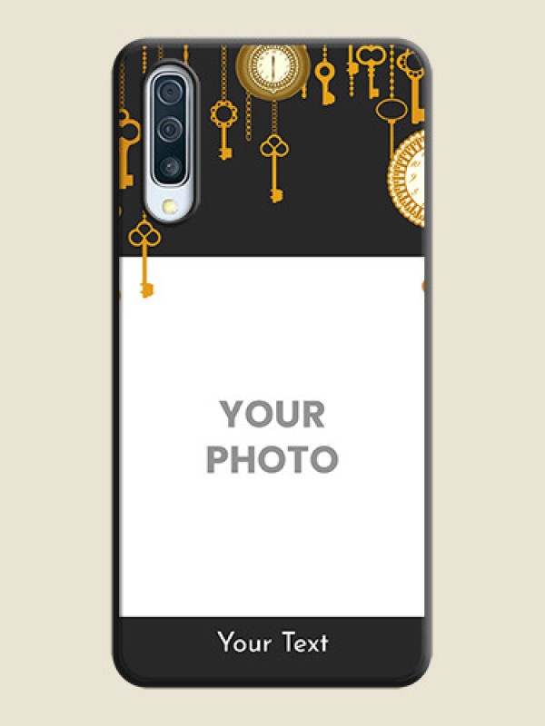 Custom Decorative Design with Text on Space Black Custom Soft Matte Back Cover - Galaxy A50 - alternate view