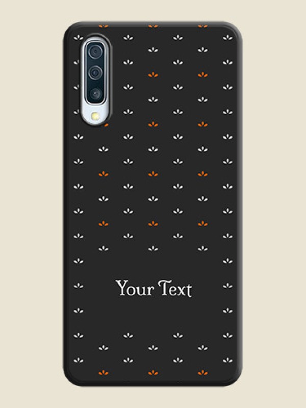 Custom Simple Pattern With Custom Text On Space Black Personalized Soft Matte Phone Covers -Samsung Galaxy A50 - alternate view