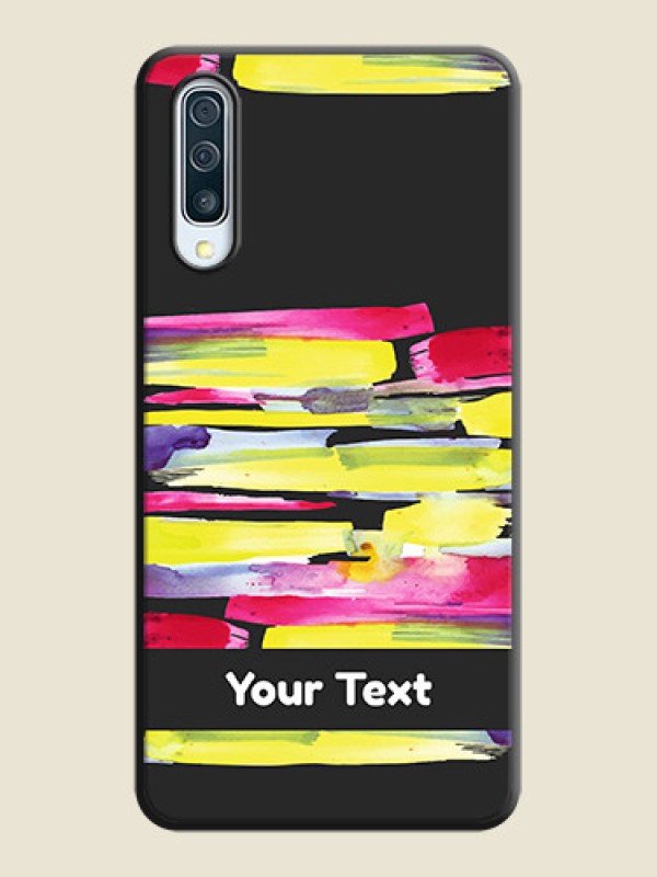 Custom Brush Coloured on Space Black Personalized Soft Matte Phone Covers - Galaxy A50S - alternate view