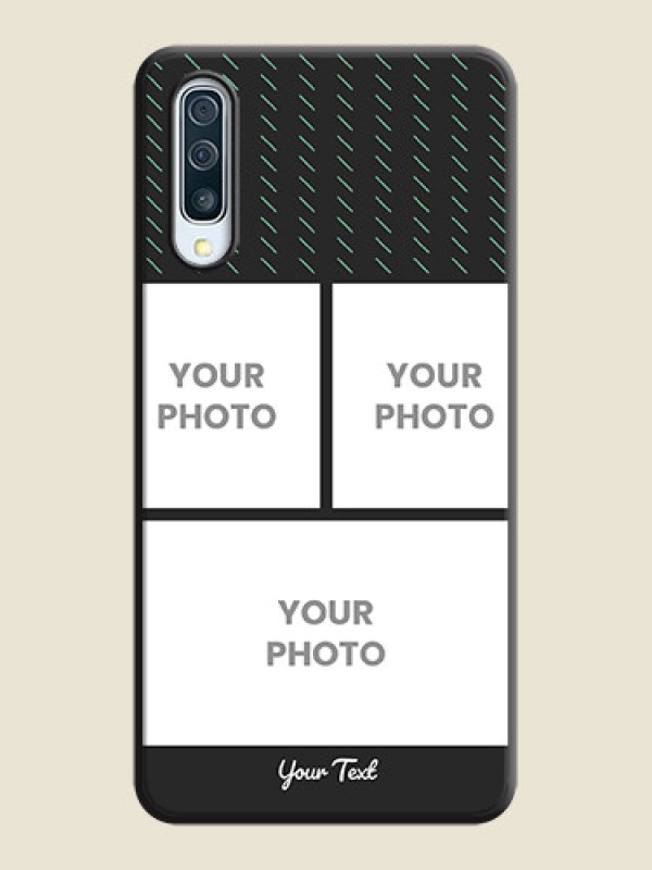 Custom Cross Dotted Pattern with 2 Image Holder  on Personalised Space Black Soft Matte Cases - Galaxy A50S - alternate view