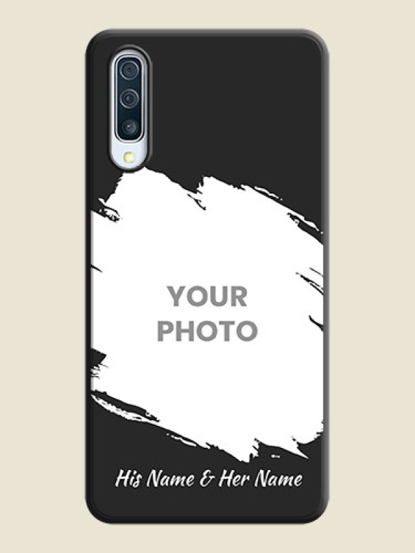 Custom Grunge Brush Strokes - Photo on Space Black Soft Matte Back Cover - Galaxy A50S - alternate view