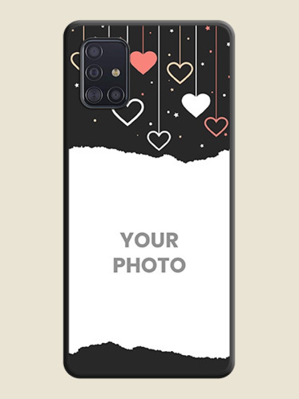 Custom Love Hangings with Splash Wave Picture on Space Black Custom Soft Matte Phone Back Cover - Galaxy A51 - alternate view