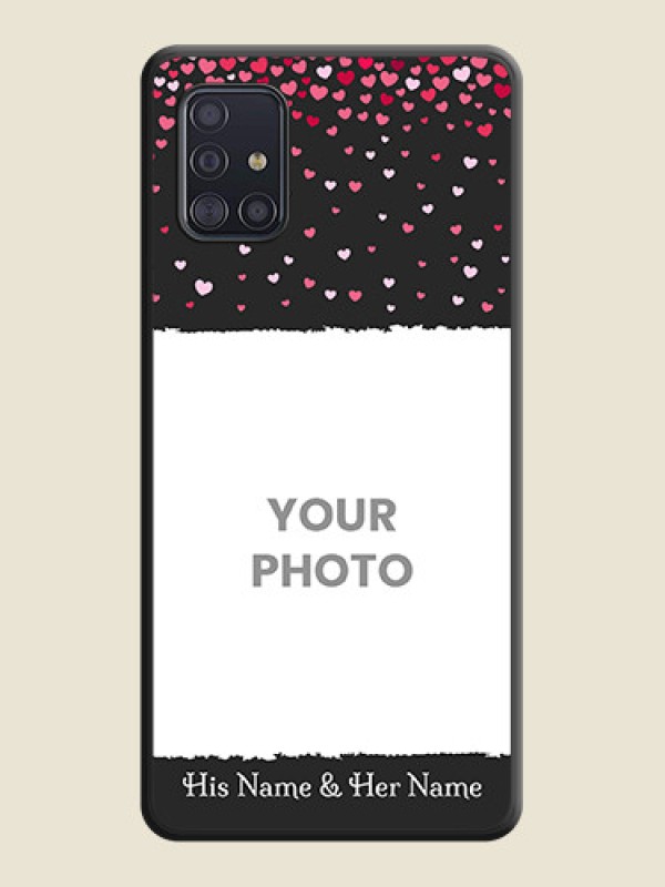 Custom Fall in Love with Your Partner  on Photo on Space Black Soft Matte Phone Cover - Galaxy A51 - alternate view