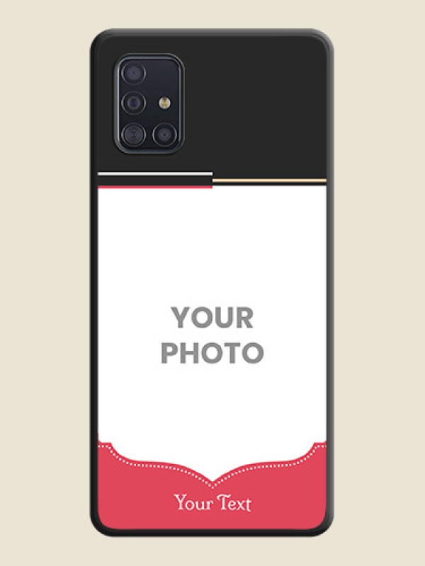 Custom Classic Plain Design with Name on Photo on Space Black Soft Matte Phone Cover - Galaxy A51 - alternate view