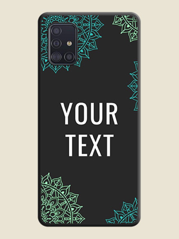 Custom Your Name with Floral Design on Space Black Custom Soft Matte Back Cover - Galaxy A51 - alternate view