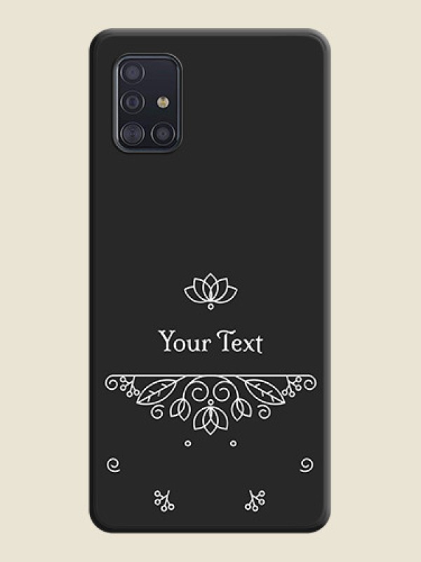 Custom Lotus Garden Custom Text On Space Black Personalized Soft Matte Phone Covers -Samsung Galaxy A51 - alternate view