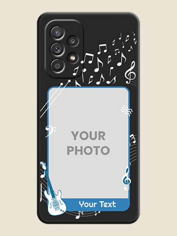 Custom Musical Theme Design with Text on Photo on Space Black Soft Matte Mobile Case - Galaxy A52s 5G - alternate view