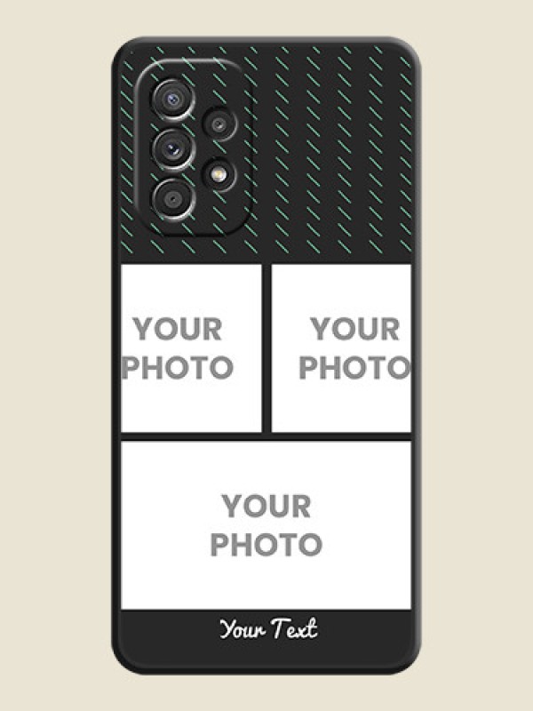 Custom Cross Dotted Pattern with 2 Image Holder  on Personalised Space Black Soft Matte Cases - Galaxy A52s 5G - alternate view