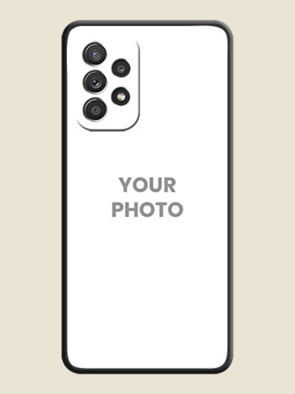 Custom Full Single Pic Upload On Space Black Personalized Soft Matte Phone Covers -Samsung Galaxy A52S 5G - alternate view