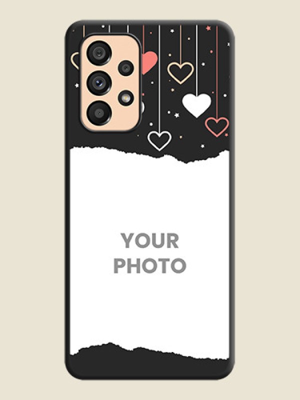 Custom Love Hangings with Splash Wave Picture on Space Black Custom Soft Matte Phone Back Cover - Galaxy A53 5G - alternate view