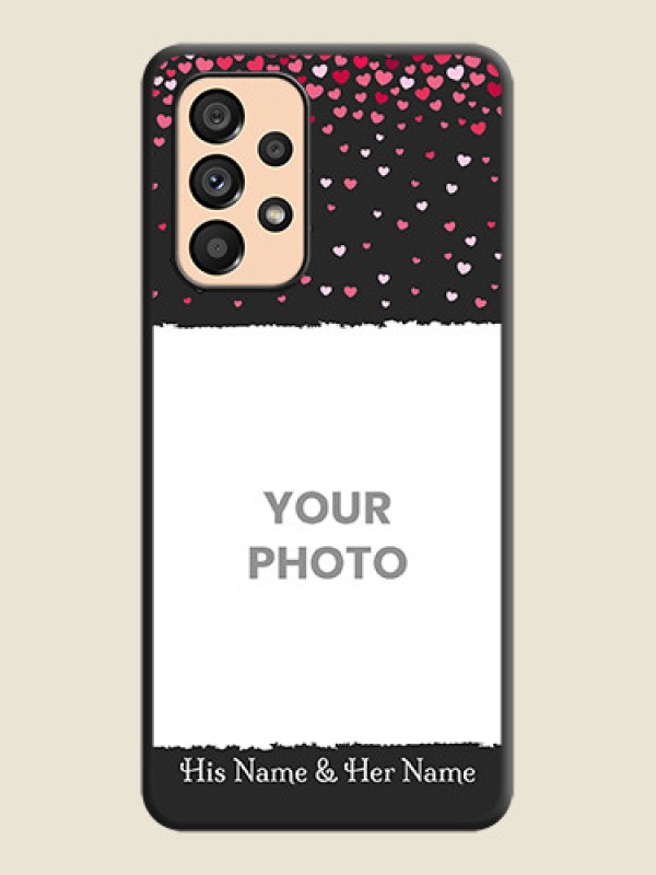 Custom Fall in Love with Your Partner  on Photo on Space Black Soft Matte Phone Cover - Galaxy A53 5G - alternate view