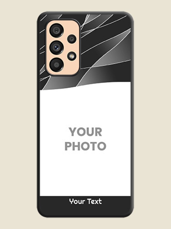 Custom Mixed Wave Lines on Photo on Space Black Soft Matte Mobile Cover - Galaxy A53 5G - alternate view