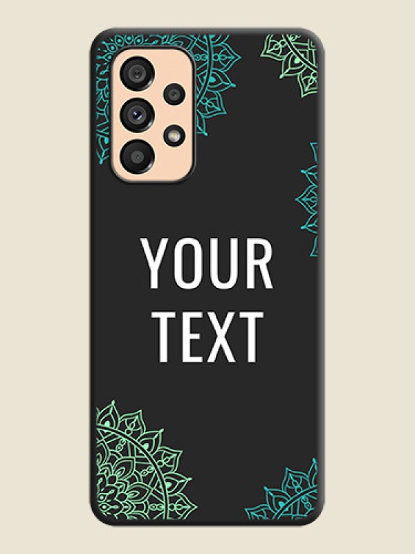 Custom Your Name with Floral Design on Space Black Custom Soft Matte Back Cover - Galaxy A53 5G - alternate view