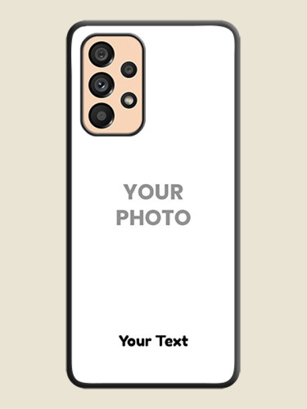 Custom Full Single Pic Upload With Text On Space Black Personalized Soft Matte Phone Covers -Samsung Galaxy A53 5G - alternate view