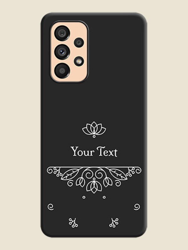 Custom Lotus Garden Custom Text On Space Black Personalized Soft Matte Phone Covers -Samsung Galaxy A53 5G - alternate view