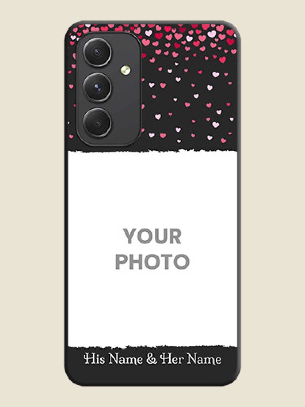 Custom Fall in Love with Your Partner  on Photo on Space Black Soft Matte Phone Cover - Galaxy A54 5G - alternate view