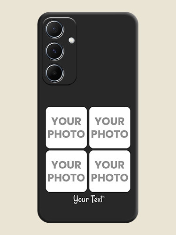 Custom Floral Art with 6 Image Holder - Photo on Space Black Soft Matte Mobile Case - Galaxy A55 5G - alternate view