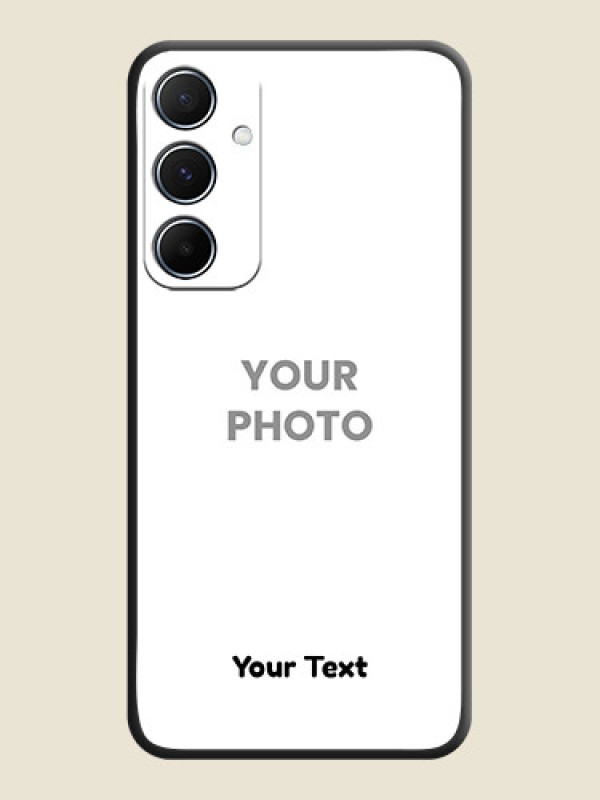 Custom Full Single Pic Upload With Text On Space Black Personalized Soft Matte Phone Covers - Galaxy A55 5G - alternate view
