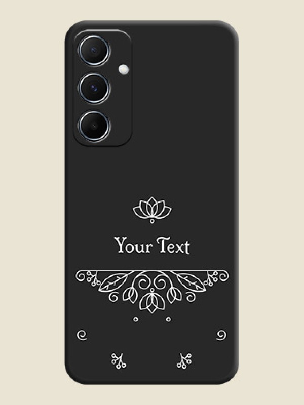 Custom Lotus Garden Custom Text On Space Black Personalized Soft Matte Phone Covers - Galaxy A55 5G - alternate view