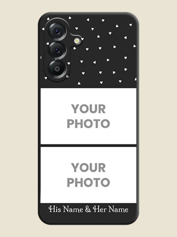 Custom Miniature Love Symbols with Name On Space Black Custom Soft Matte Mobile Back Cover - Samsung Galaxy A56 5G - alternate view