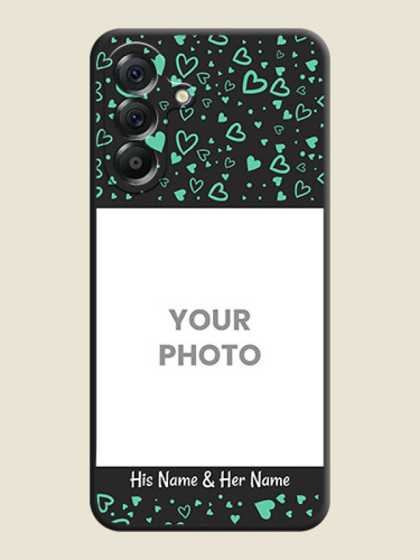 Custom Sea Green Indefinite Love Pattern on Photo On Space Black Custom Soft Matte Mobile Back Cover - Samsung Galaxy A56 5G - alternate view