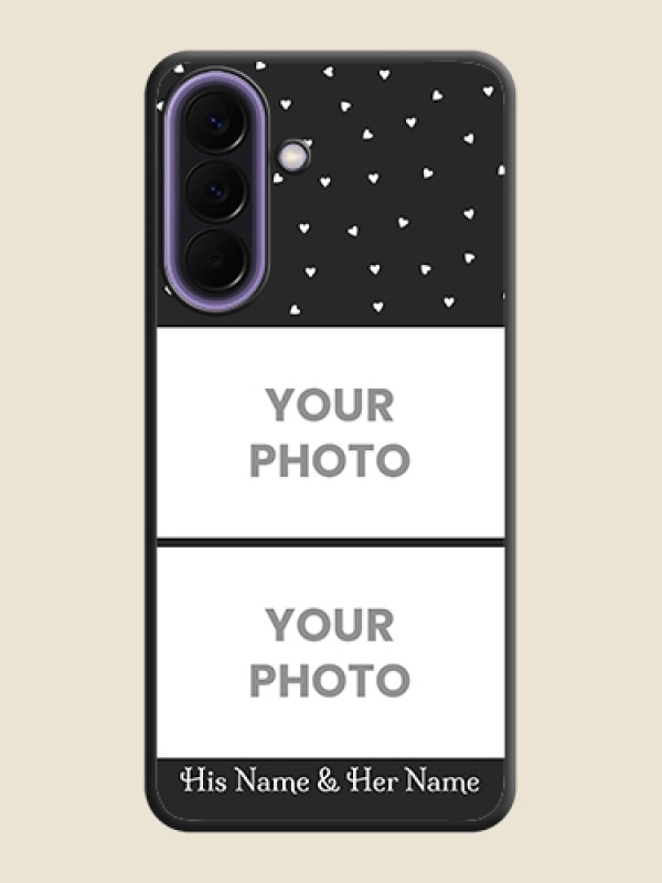 Custom Miniature Love Symbols with Name On Space Black Custom Soft Matte Mobile Back Cover - Samsung Galaxy A57 5G - alternate view