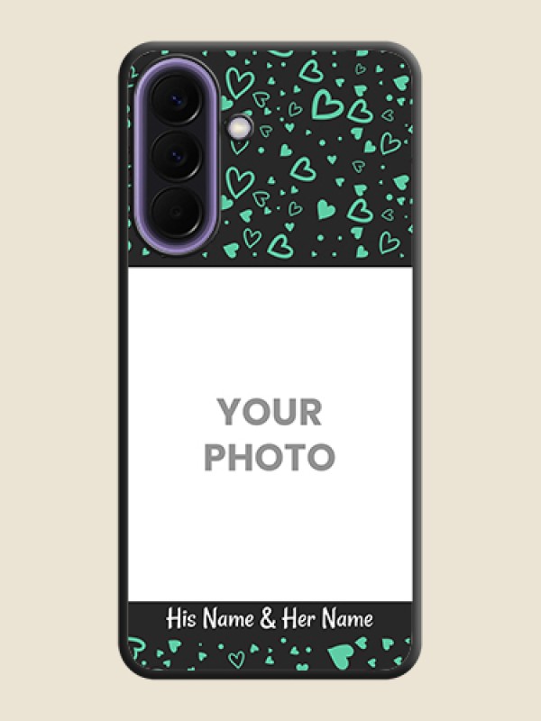 Custom Sea Green Indefinite Love Pattern on Photo On Space Black Custom Soft Matte Mobile Back Cover - Samsung Galaxy A57 5G - alternate view