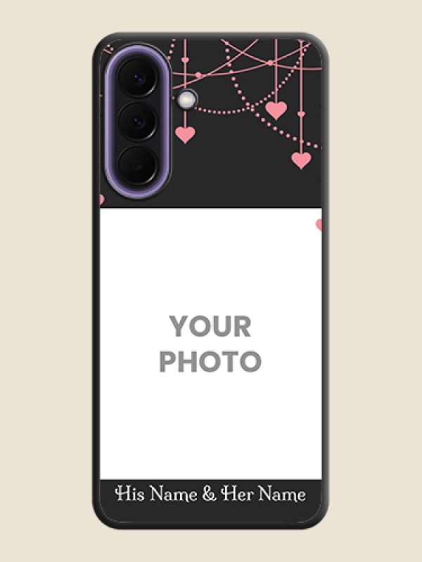 Custom Pink Love Hangings with Text On Space Black Custom Soft Matte Mobile Back Cover - Samsung Galaxy A57 5G - alternate view