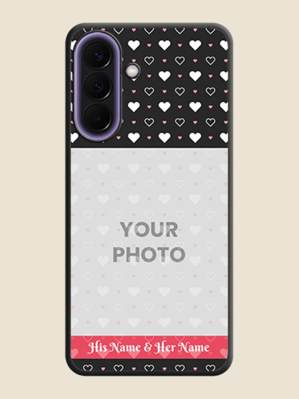 Custom White Color Love Symbols with Text Design on Photo On Space Black Custom Soft Matte Mobile Back Cover - Samsung Galaxy A57 5G - alternate view