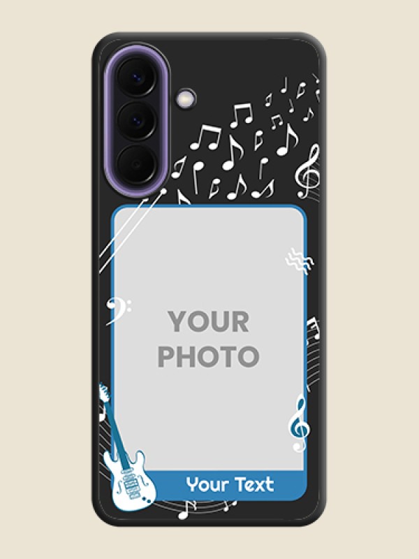 Custom Musical Theme Design with Text on Photo On Space Black Custom Soft Matte Mobile Back Cover - Samsung Galaxy A57 5G - alternate view