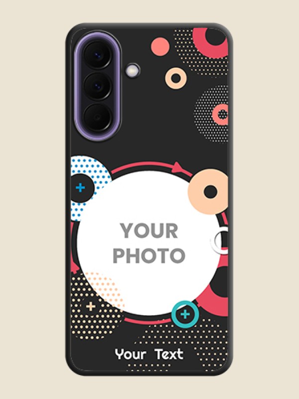 Custom Multicoloured Round Image On Space Black Custom Soft Matte Mobile Back Cover - Samsung Galaxy A57 5G - alternate view