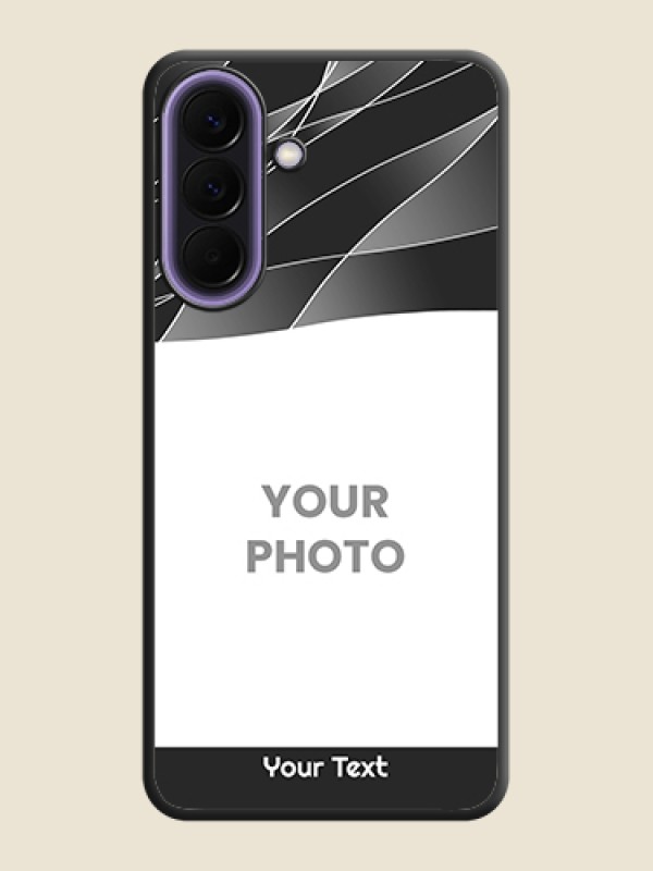 Custom Mixed Wave Lines on Photo On Space Black Custom Soft Matte Mobile Back Cover - Samsung Galaxy A57 5G - alternate view