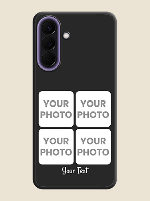 Custom Floral Art with 6 Image Holder on Photo On Space Black Custom Soft Matte Mobile Back Cover - Samsung Galaxy A57 5G - alternate view