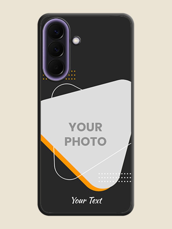 Custom Yellow Triangle on Photo On Space Black Custom Soft Matte Mobile Back Cover - Samsung Galaxy A57 5G - alternate view