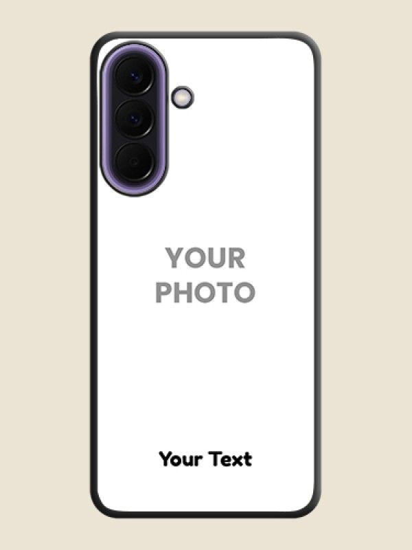 Custom Full Single Pic Upload With Text On Space Black Custom Soft Matte Mobile Back Cover - Samsung Galaxy A57 5G - alternate view