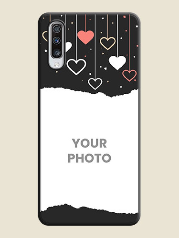 Custom Love Hangings with Splash Wave Picture on Space Black Custom Soft Matte Phone Back Cover - Galaxy A70 - alternate view