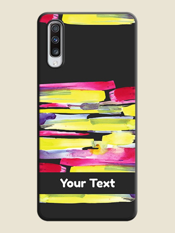 Custom Brush Coloured on Space Black Personalized Soft Matte Phone Covers - Galaxy A70 - alternate view