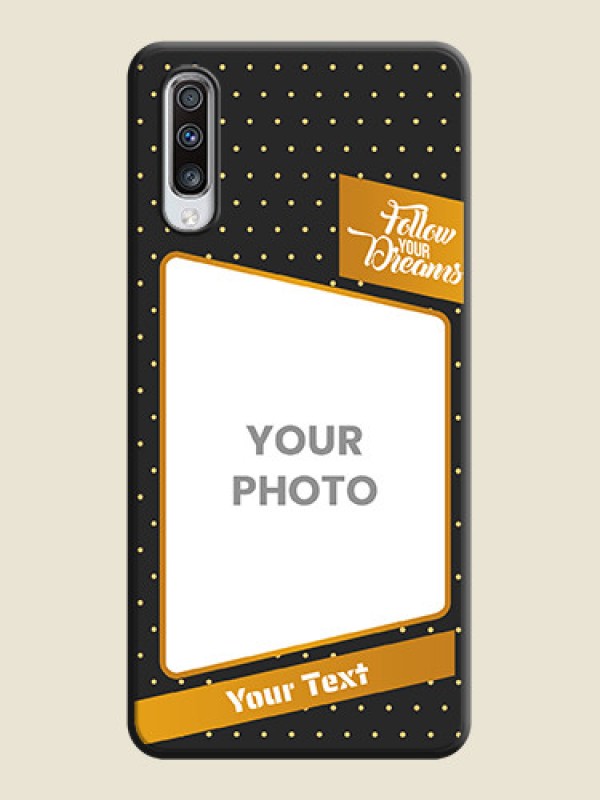 Custom Follow Your Dreams with White Dots on Space Black Custom Soft Matte Phone Cases - Galaxy A70 - alternate view