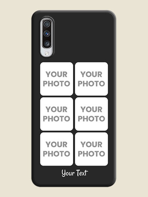 Custom Floral Art with 6 Image Holder - Photo on Space Black Soft Matte Mobile Case - Galaxy A70 - alternate view
