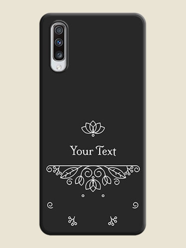Custom Lotus Garden Custom Text On Space Black Personalized Soft Matte Phone Covers -Samsung Galaxy A70 - alternate view