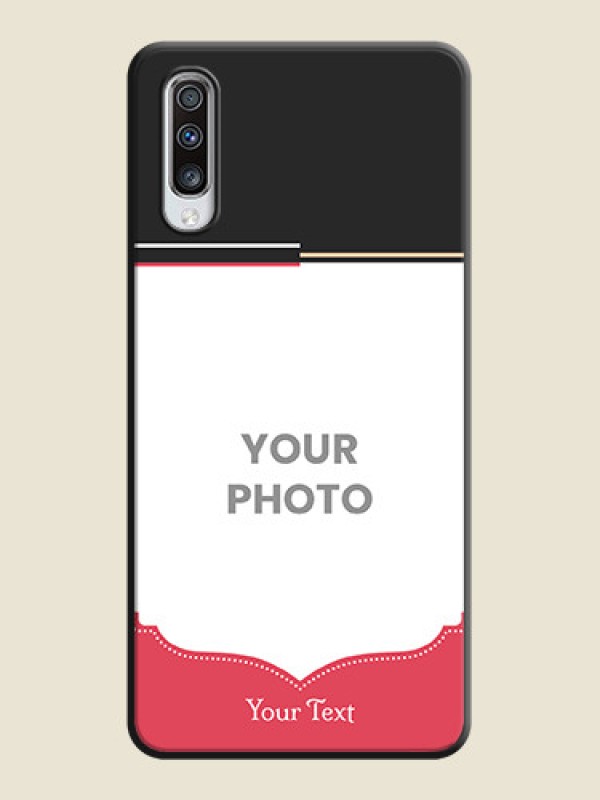 Custom Classic Plain Design with Name - Photo on Space Black Soft Matte Phone Cover - Galaxy A70S - alternate view
