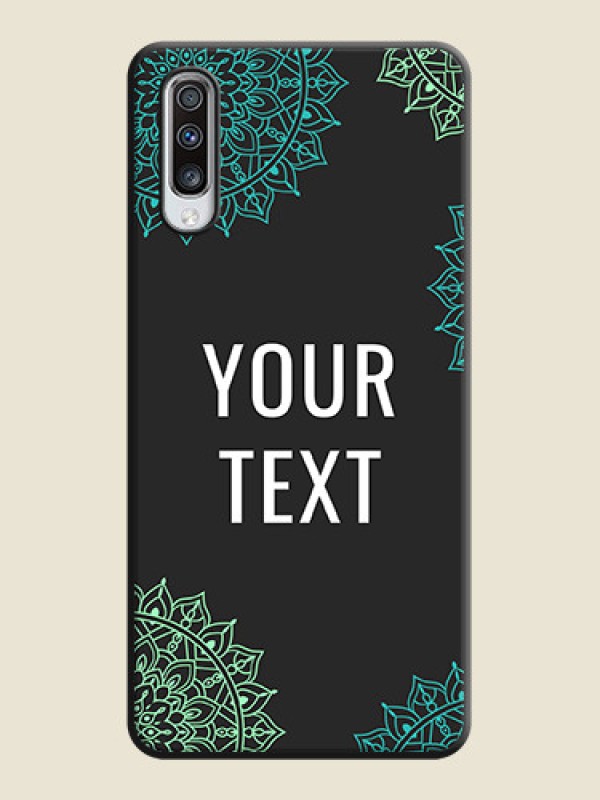Custom Your Name with Floral Design on Space Black Custom Soft Matte Back Cover - Galaxy A70S - alternate view