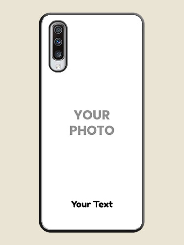 Custom Full Single Pic Upload With Text On Space Black Personalized Soft Matte Phone Covers -Samsung Galaxy A70S - alternate view