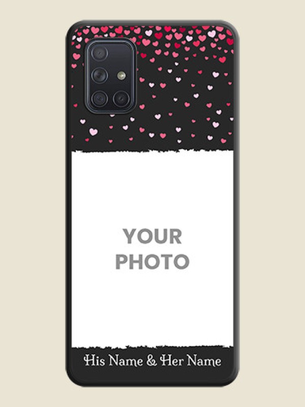 Custom Fall in Love with Your Partner  on Photo on Space Black Soft Matte Phone Cover - Galaxy A71 - alternate view
