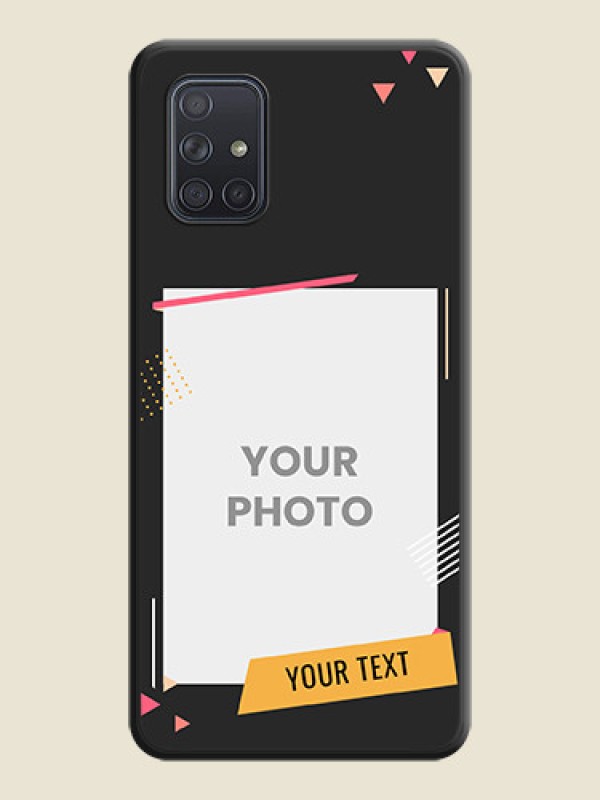 Custom Photo Frame with Triangle Small Dots on Photo on Space Black Soft Matte Back Cover - Galaxy A71 - alternate view