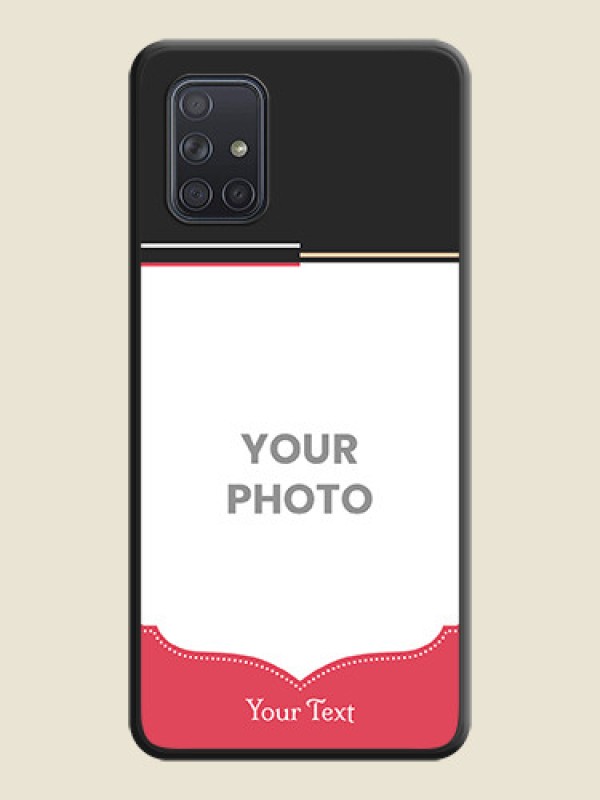 Custom Classic Plain Design with Name on Photo on Space Black Soft Matte Phone Cover - Galaxy A71 - alternate view