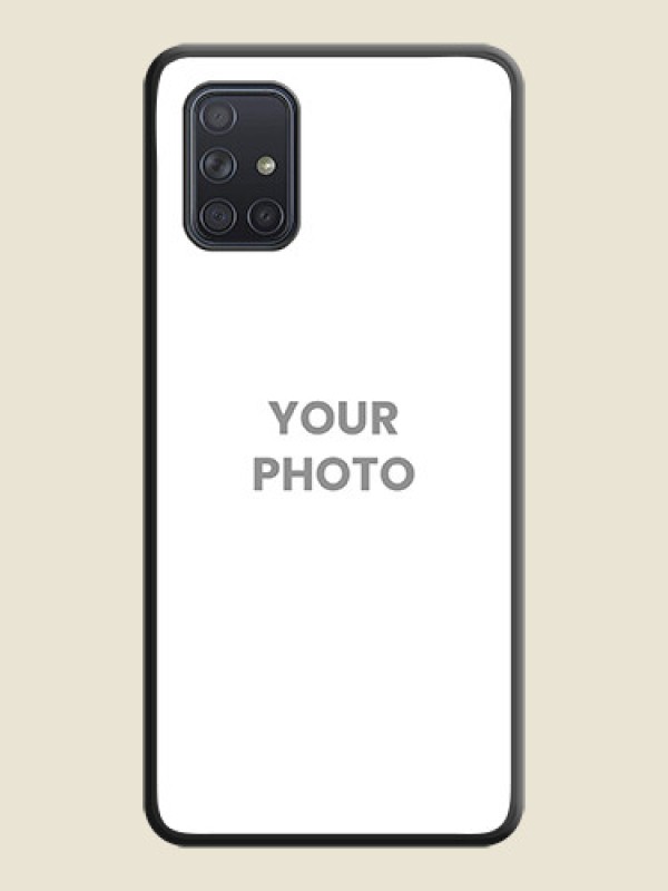 Custom Full Single Pic Upload On Space Black Personalized Soft Matte Phone Covers -Samsung Galaxy A71 - alternate view