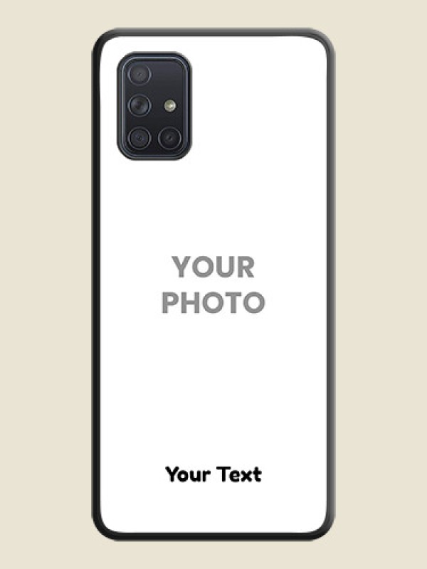 Custom Full Single Pic Upload With Text On Space Black Personalized Soft Matte Phone Covers -Samsung Galaxy A71 - alternate view