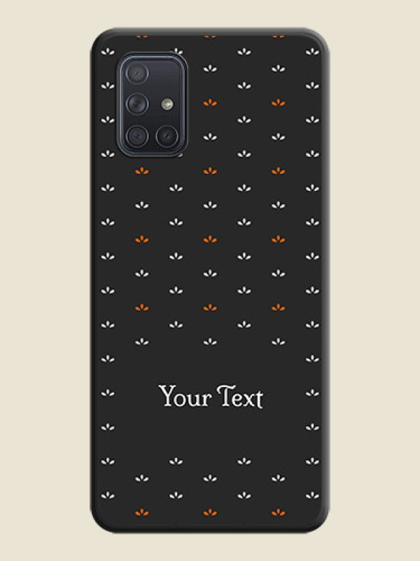 Custom Simple Pattern With Custom Text On Space Black Personalized Soft Matte Phone Covers -Samsung Galaxy A71 - alternate view